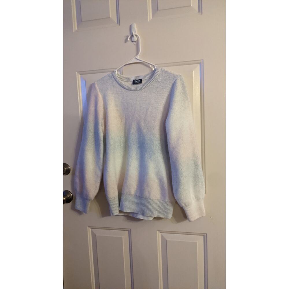 Chaps Ombre Pastel Long Sleeve Pullover Sweater, No size tag (med?), cozy, boho